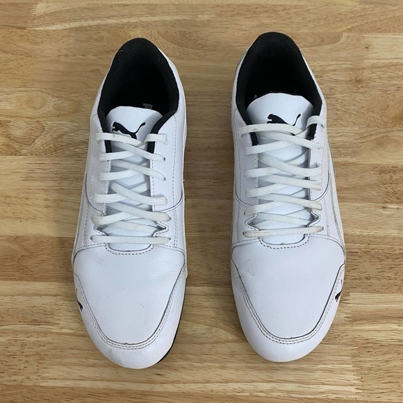 Puma White Leather x Ferrari Drift Cat Scuderia Motorsport Sneakers Men's Size 8 - Picture 5 of 11